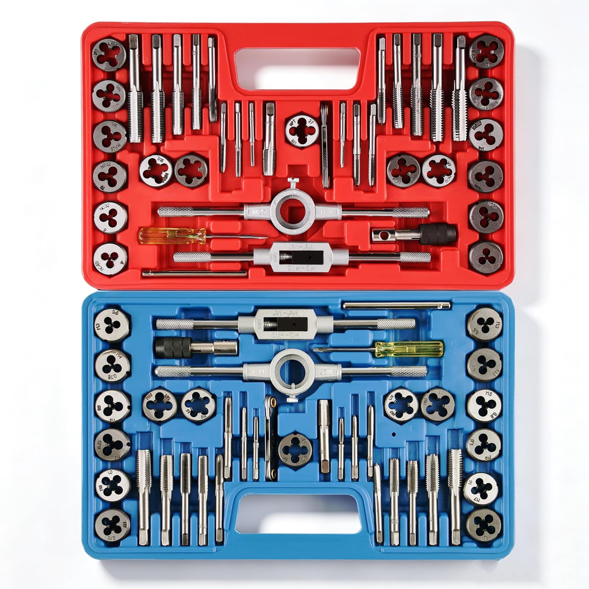 Anfrere 80pcs Tap and Die Set for Cutting External and Internal Threads