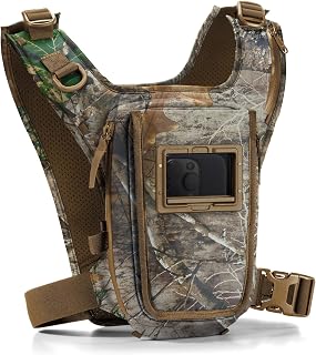 West Slope PRO-180 Slim Chest Pack, Camo, 1L Capacity, 12 x 11 Inches, Lightweight Design, Outdoor Gear Storage