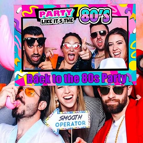 Miniatura 5 de JeVenis Marco de cabina de fotos de los años 80, accesorios para cabina de fotos de los años 80, decoraciones de los años 80, fiesta de los 80,