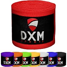 DXM SPORTS Boxing Hand Wraps Inner Gloves - 180 Inch Elasticated Thumb Loop Bandages - Kickboxing MMA Muay Thai Kickboxing Martial Arts Punching Training for Men Women
