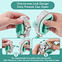 Vista 5 de Lehoo Castle Correa de muñeca antipérdida, arnés para niños con bloqueo de inducción, correa de muñeca de seguridad para niños, arnés de seguridad