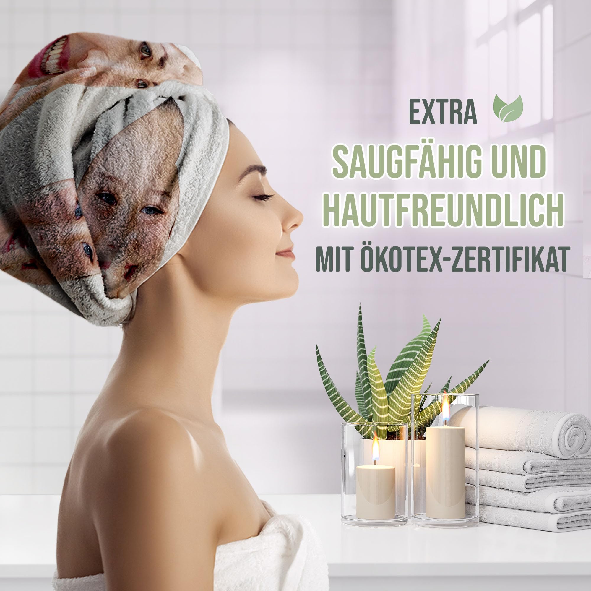 Print Royal PR Badetuch personalisiert mit Foto - Personalisiertes Handtuch Bedrucken Hochformat - Individuelle Geschenke für Freunde und Familie zum Geburtstag, Weihnachten | 140 x 70 cm