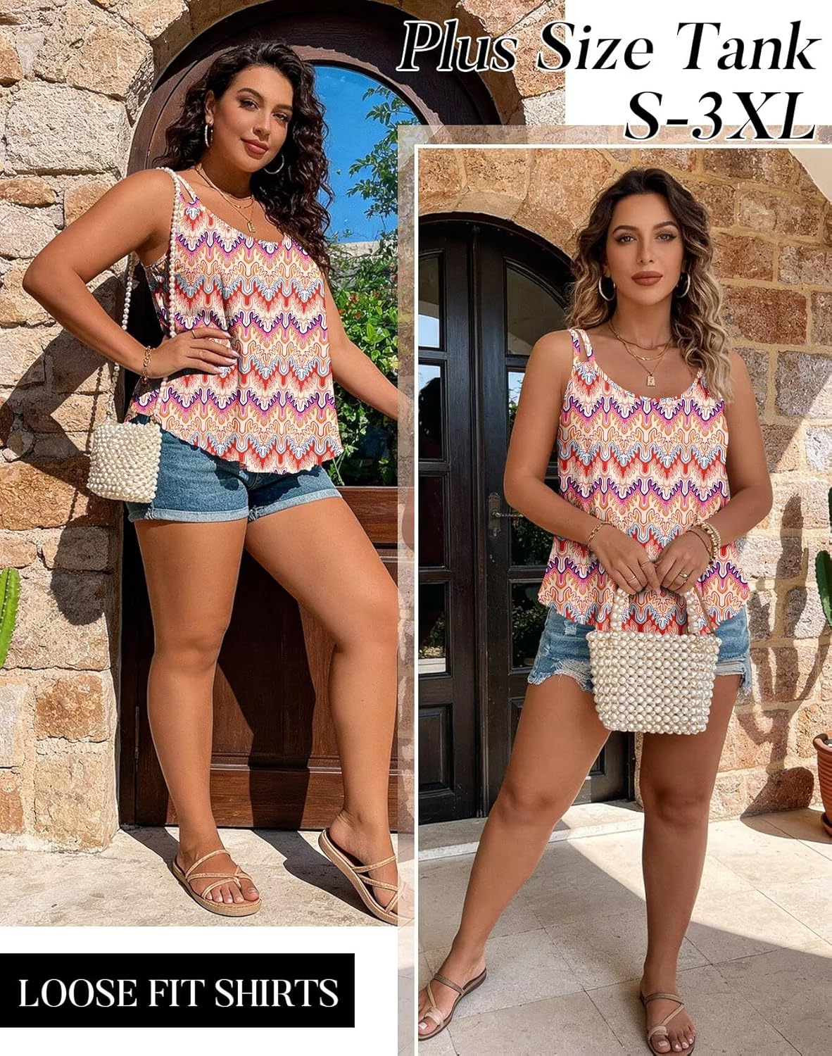 KKJ Womens Cute Tank Tops Sleeveless Spaghetti Strap Scoop Neck Loose Casual 2026 Spring Summer Beach Vacation Flowy Shirts - Image 5