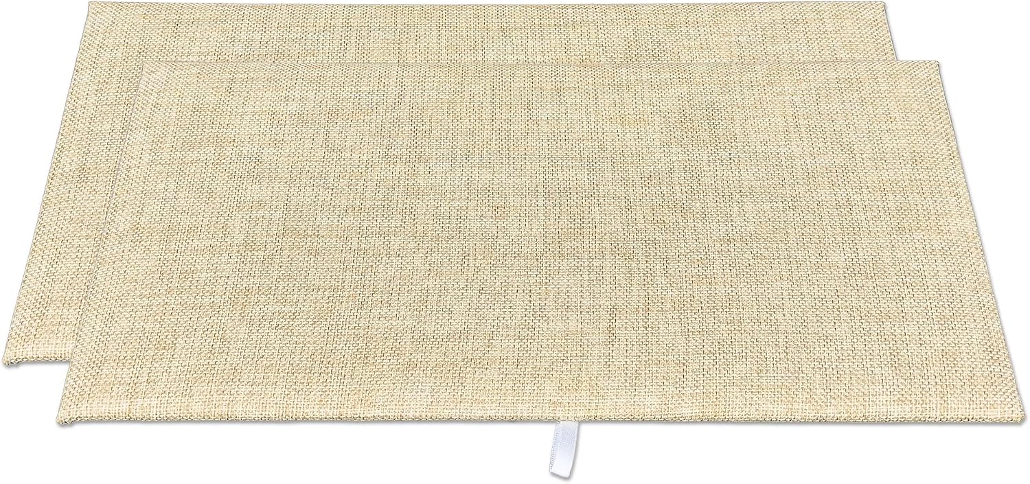 TheDisplayGuys For Your Modern Living 2-Pack Flat Foam Cushion Jewelry Display Pad Inserts - Burlap - Tray/Case Liners - Necklaces, Bracelets, Watches (Beige) by The Display Guys