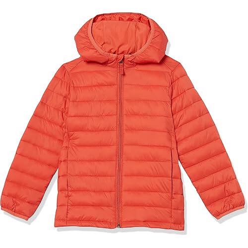 Amazon Essentials Boys and Toddlers' Lightweight Water-Resistant Packable Hooded Puffer Coat