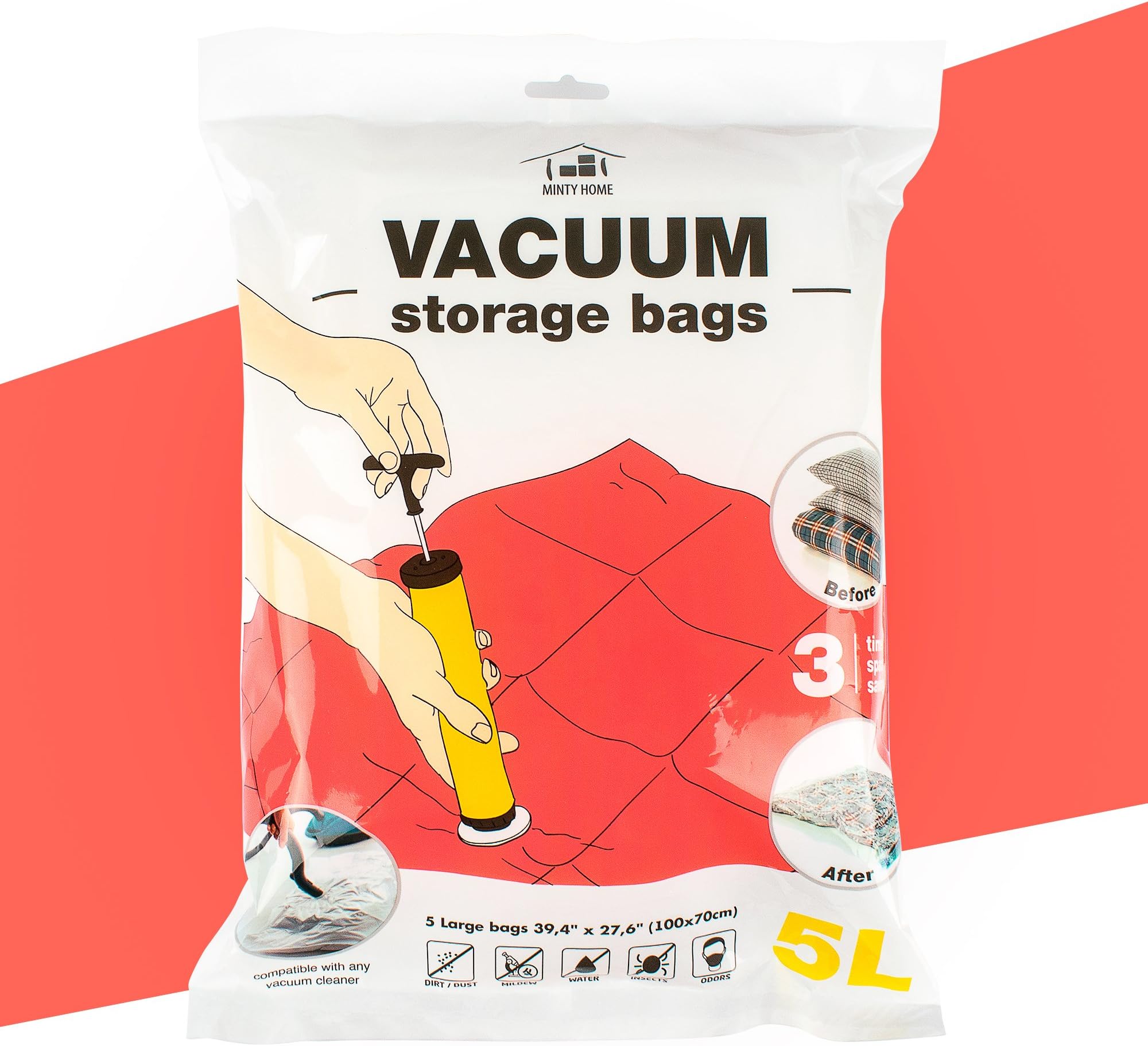 Travel Space Saver Bags - Travel Vacuum Storage Bags - No Vacuum or Pump Needed - Roll Up Compression Storage Bags for Travel(4 Large + 4 Medium) Camping Hiking Accessorys