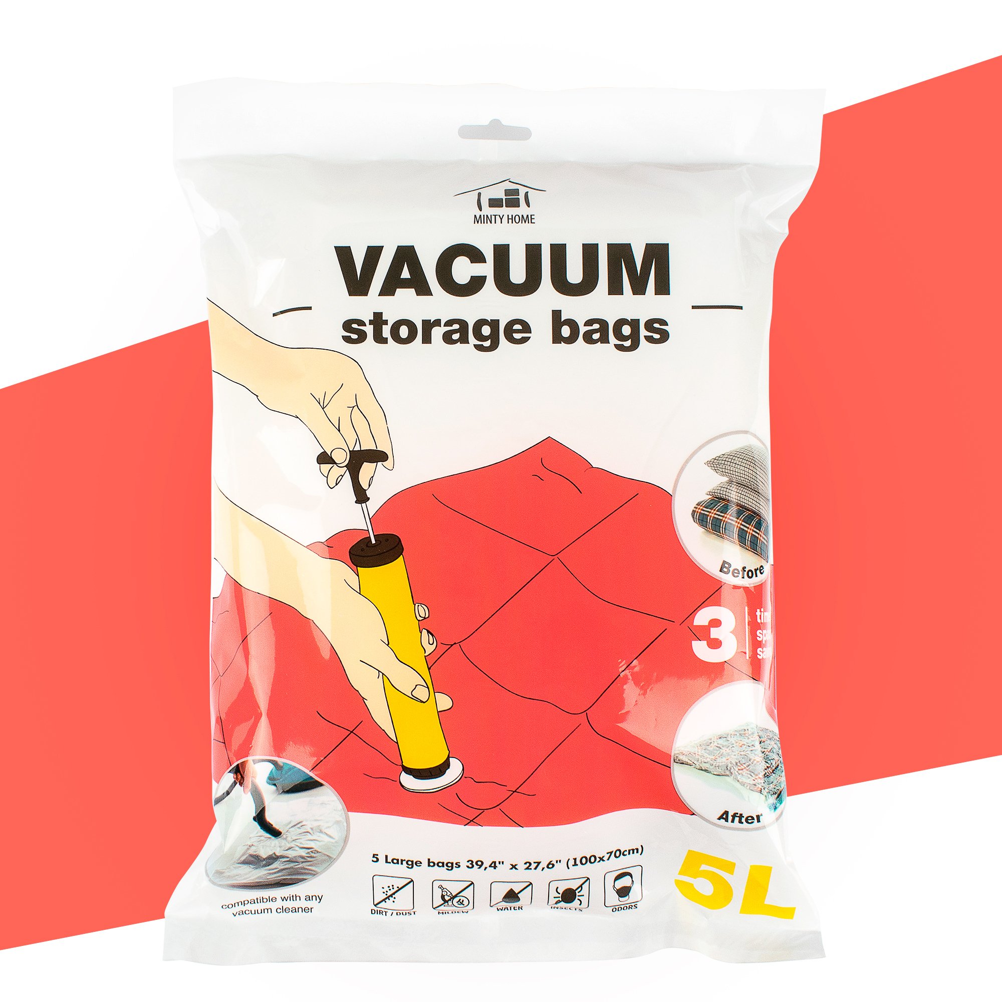 Travel Space Saver Bags - Travel Vacuum Storage Bags - No Vacuum or Pump Needed - Roll Up Compression Storage Bags for Travel(4 Large + 4 Medium) Camping Hiking Accessorys