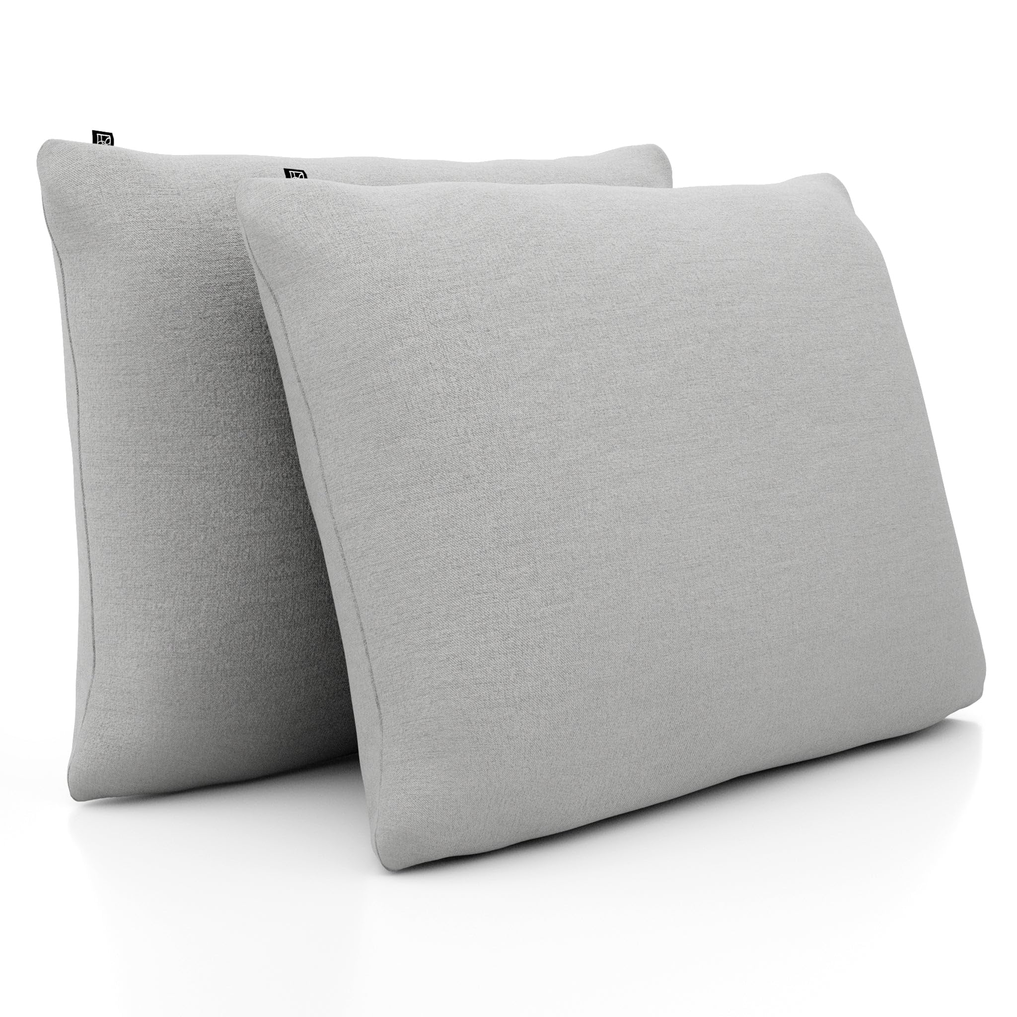DYNMC you Juego de Cojines para sofá con Relleno Incluido 60x80, Funda Suave de algodón Oeko-Tex - Cómodo cojin Respaldo Sofa con Relleno de dureza Media - Cojin Sofa Grande Gris