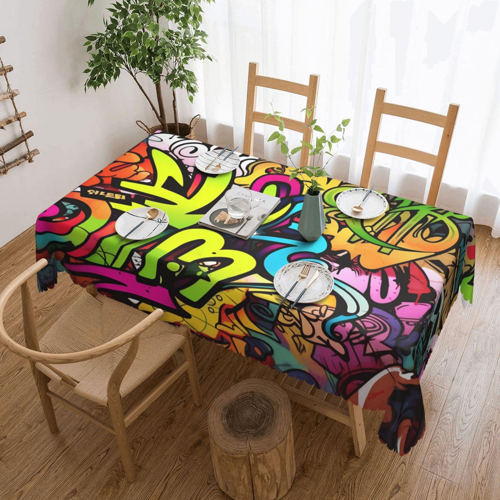 Nappe rectangulaire lavable et douce pour protéger la table à manger des enfants