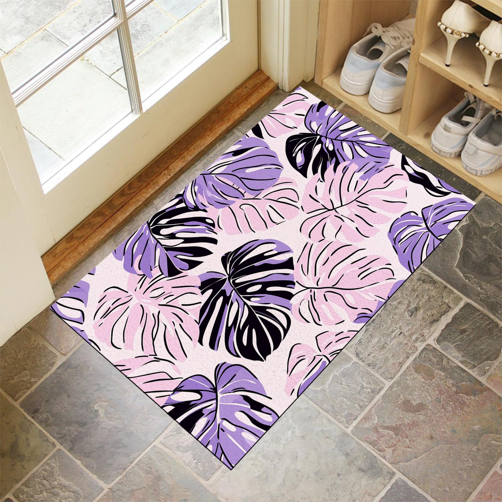 Paillasson attrape poussière lavable 50x80cm tapis d'entrée intérieur