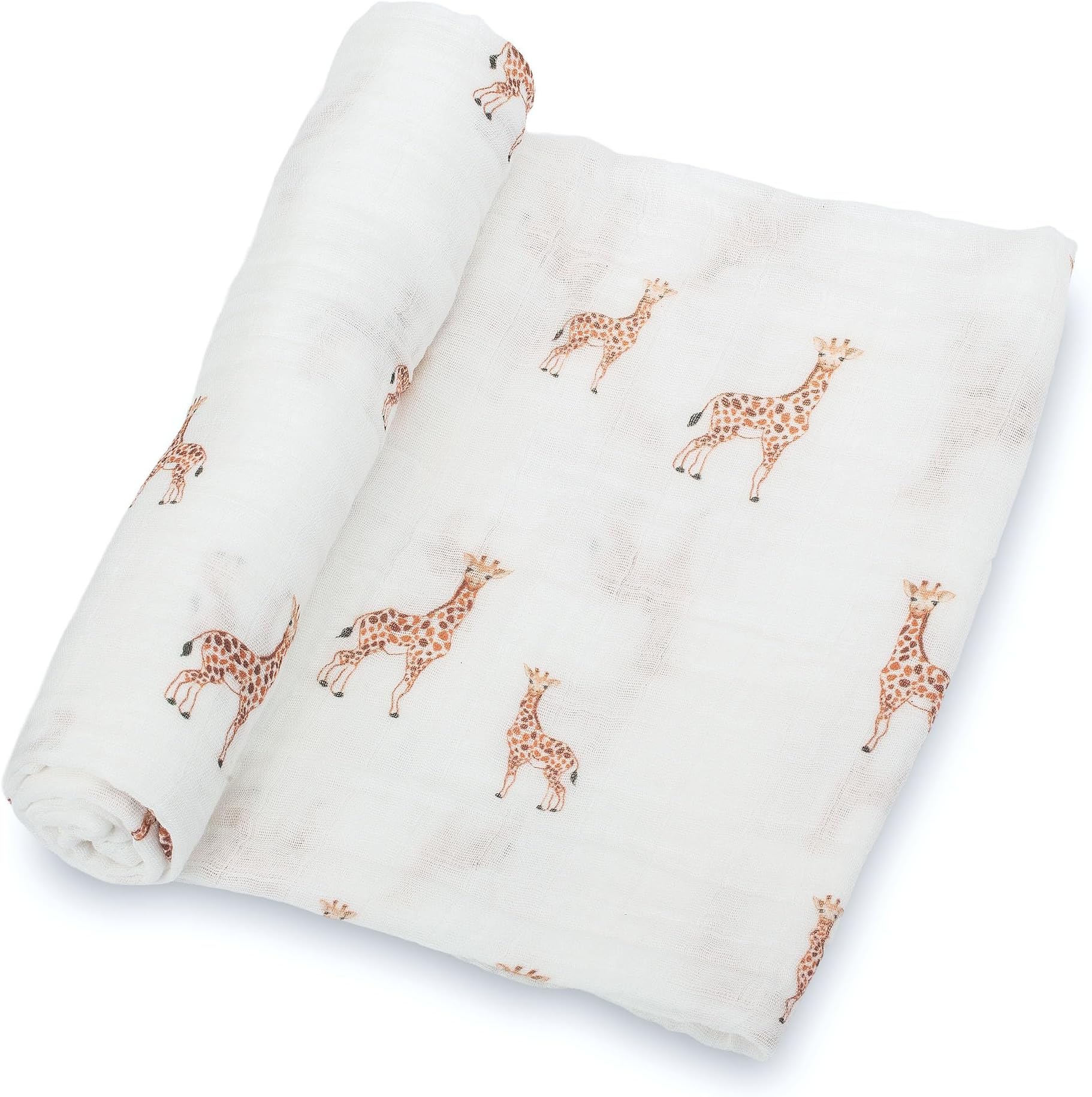 Baby Blanket, 100% Cotton Muslin Swaddle Blankets for Boys and Girls, Large 47 x 47 Inches Newborn Receiving Blankets, Soft and Breathable Newborn Blanket, Registry (Giraffe Print)
