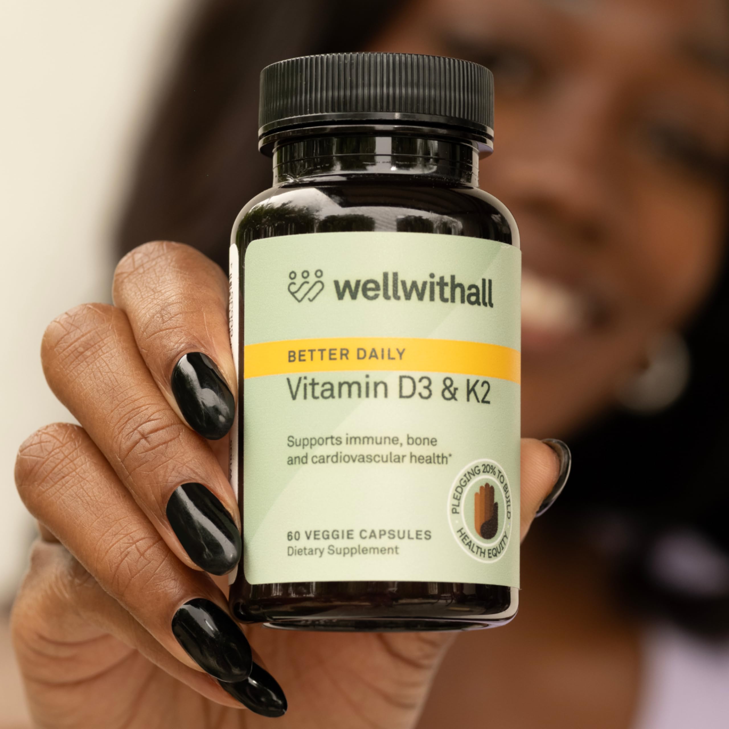WellWithAll Vitamin D3 5000 IU (125 mcg) with Vitamin K2 100 mcg Supplement | Supports Calcium Utilization, Immune Support, & Cardiovascular Wellness | Plant Based, Major Allergen Free | 60-Day Supply — Amazon image 8