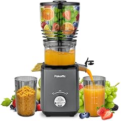 Pukomc Cold Press Juicer 5 8-inch wide feed chute for whole fruits and vegetables - 1 8L Capacity