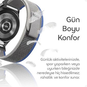 Rongep Samsung ile Uyumlu Yeni Nesil Bağlantı Travel Loop 20mm Kordon Galaxy Watch 7/6/5/4 Serisi için Galaxy Watch 7 Kordon (40mm/44mm) Watch 6/4 Classic (47/43/42mm) Watch 5 Pro Uyumlu