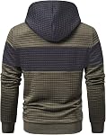 JMIERR Men's Hoodies Waffle Sweatshirt with Pocket Casual Long Sleeve Outdoor Drawstring Pullover Sweaters