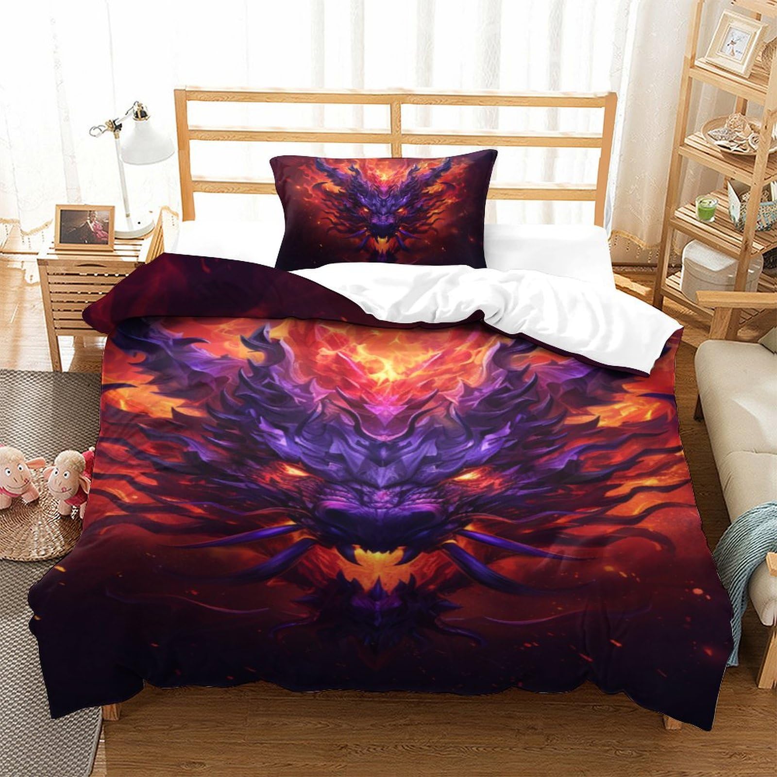 Parure de lit dragon anti-stress pour apaiser les nuits agitées de votre enfant