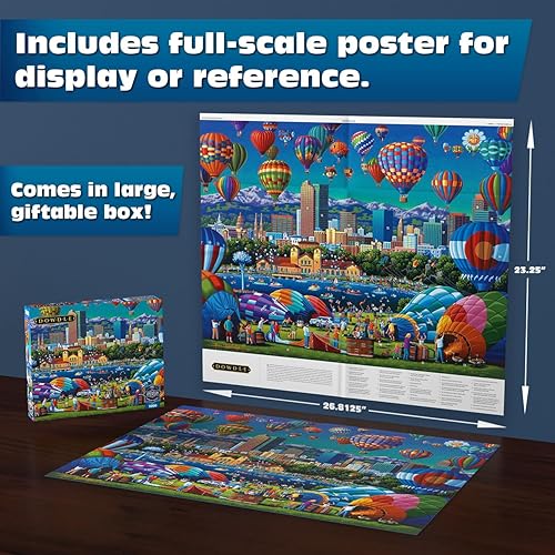 Miniatura 2 de Buffalo Games - Sapphire Select- Eric Dowdle - Balloon Spectacular - 1000 Piece Jigsaw Puzzle – Challenging & Fun – Blue Core Puzzle Board –