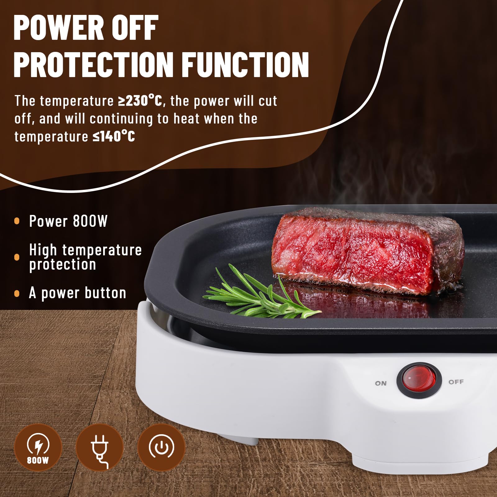 BAOSHISHAN Takoyaki Maker Macchina Elettrica per Palline di Polpo 20 Fori 220 V