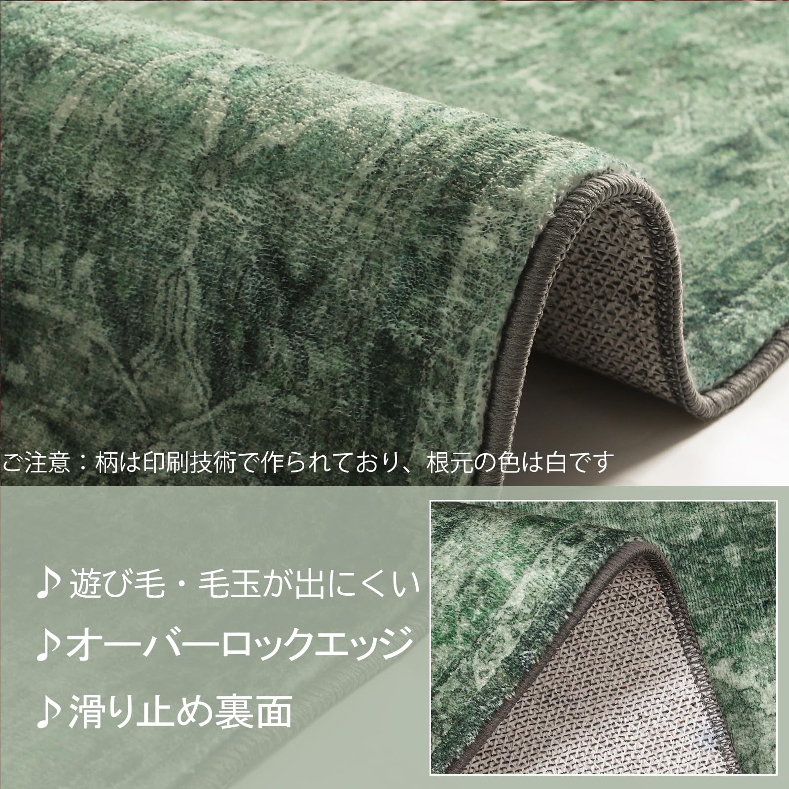 Amazon | HAOCOO カーペット ラグ 2畳 洗える 185×185cm 正方形 ホット