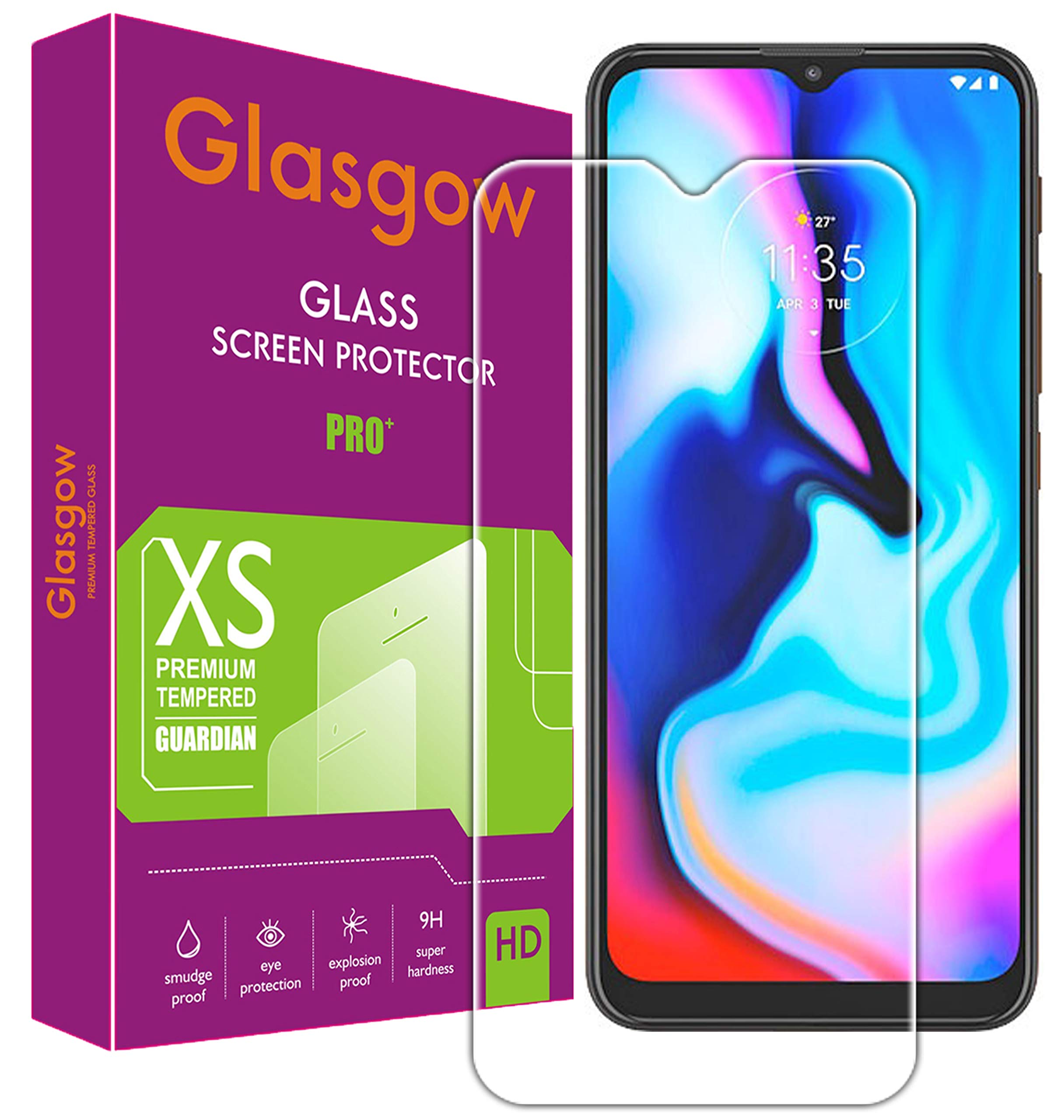 Glasgow 9H+ High Definition [HD] Tempered Glass for Motorola Moto E7 Power Screen Protection Premium Product [Curved Edges] [Gorilla] (B08Y6S4V71) Amazon Price History, Amazon Price Tracker