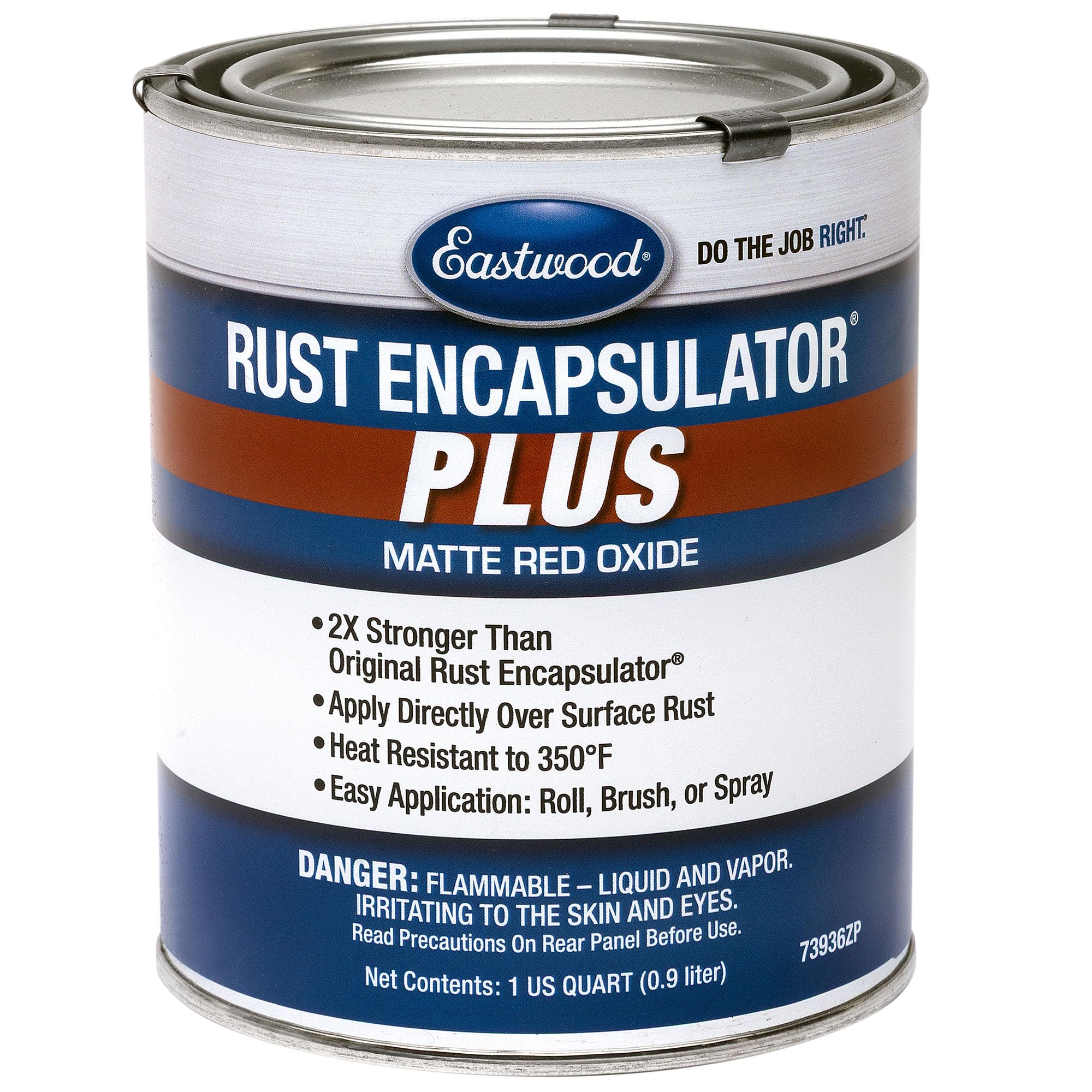Eastwood Matte Red Rust Encapsulator Plus | Long Lasting Durable Finish 1 Coat Maximum Rust Protection | Heat Resistance up to 350 degrees Fahrenheit | Quart 1 Pack