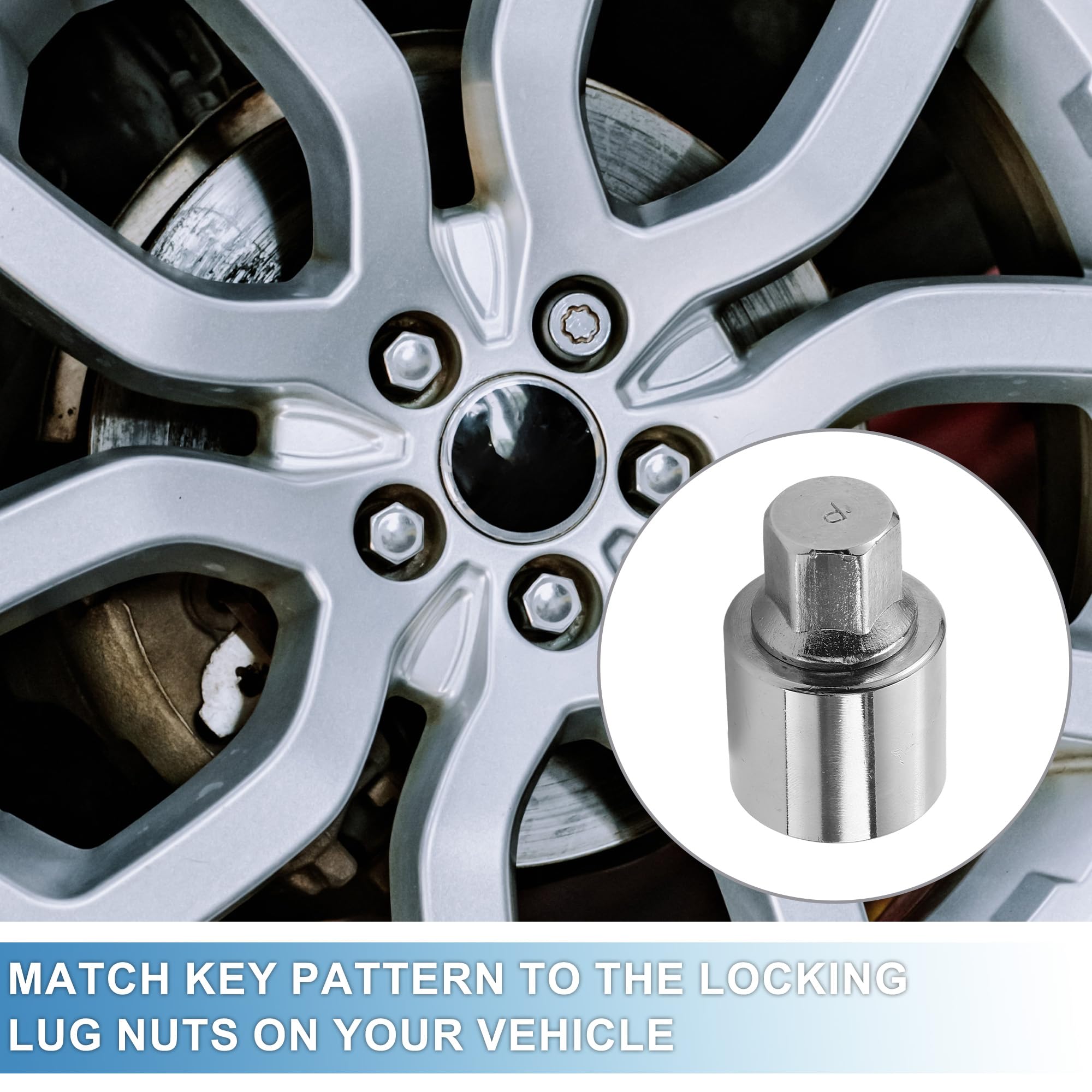 TEMO 529 Wheel Lock Nut Screw Removal Key Anti-Theft Lugnut Socket S3056 For Vw Audi Vag Volkswagen Vehicles