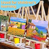 Vista 5 de ESRICH Tableros de lona para pintura, paquete de 48 lienzos para pintar 4x4 pulgadas, 100% algodón, pequeños lienzos imprimados sin ácidos, mini