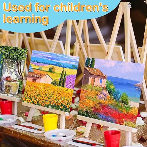 Miniatura 5 de ESRICH Tableros de lona para pintura, paquete de 48 lienzos para pintar 4 x 4, 100% algodón, pequeños lienzos imprimados sin ácidos, mini paneles de