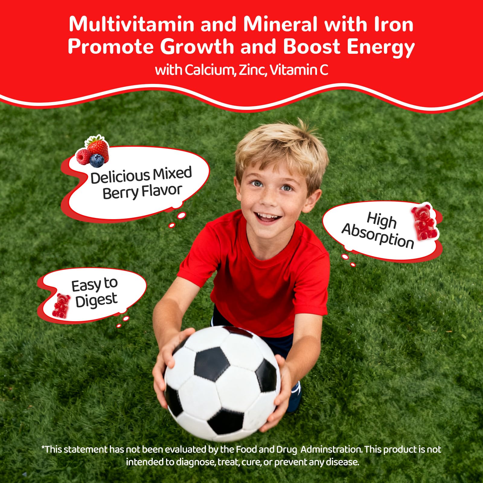 Iron Gummies for Kids & Teens, Blood Builder & Energy, 60 Count — Amazon image 8