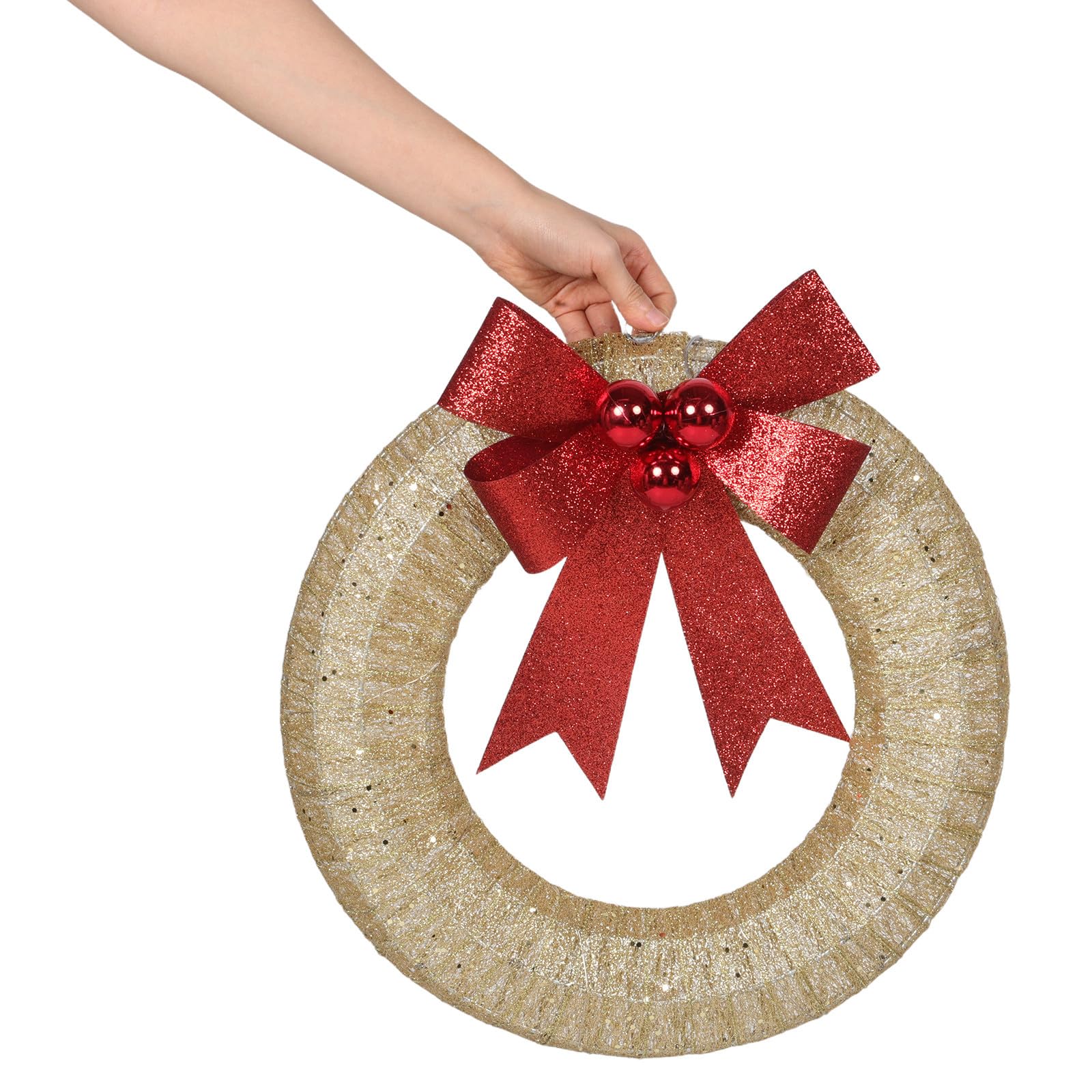 OUNONA Guirnalda de Navidad Iluminada LED para Exteriores Grandes Decoraciones Navideñas con Luz Cálida para Puertas y Paredes para Fiestas de Navidad