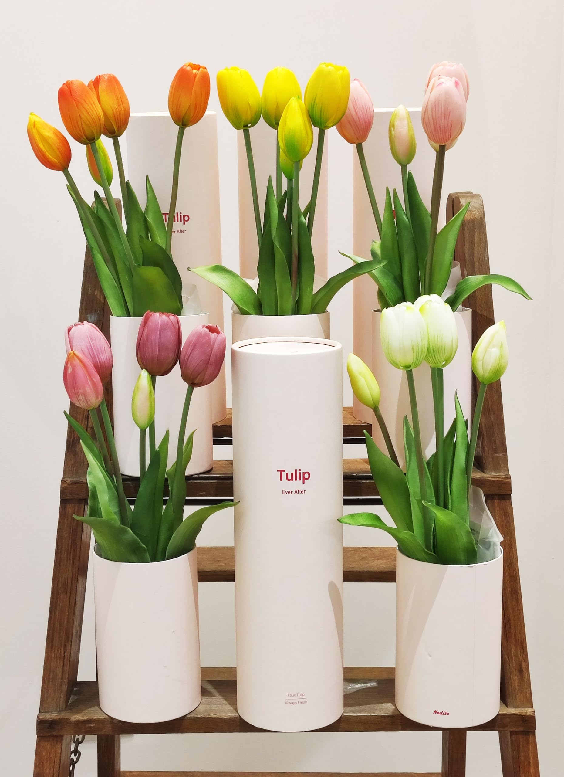 Tulip Ever After di Nodito – Diffusore Ambiente con Tulipani Artificiali Realistici in Vaso Rosa Pastello – Profumatore Decorativo per Casa Ufficio Regalo Design (Arancione, Floral N°5)