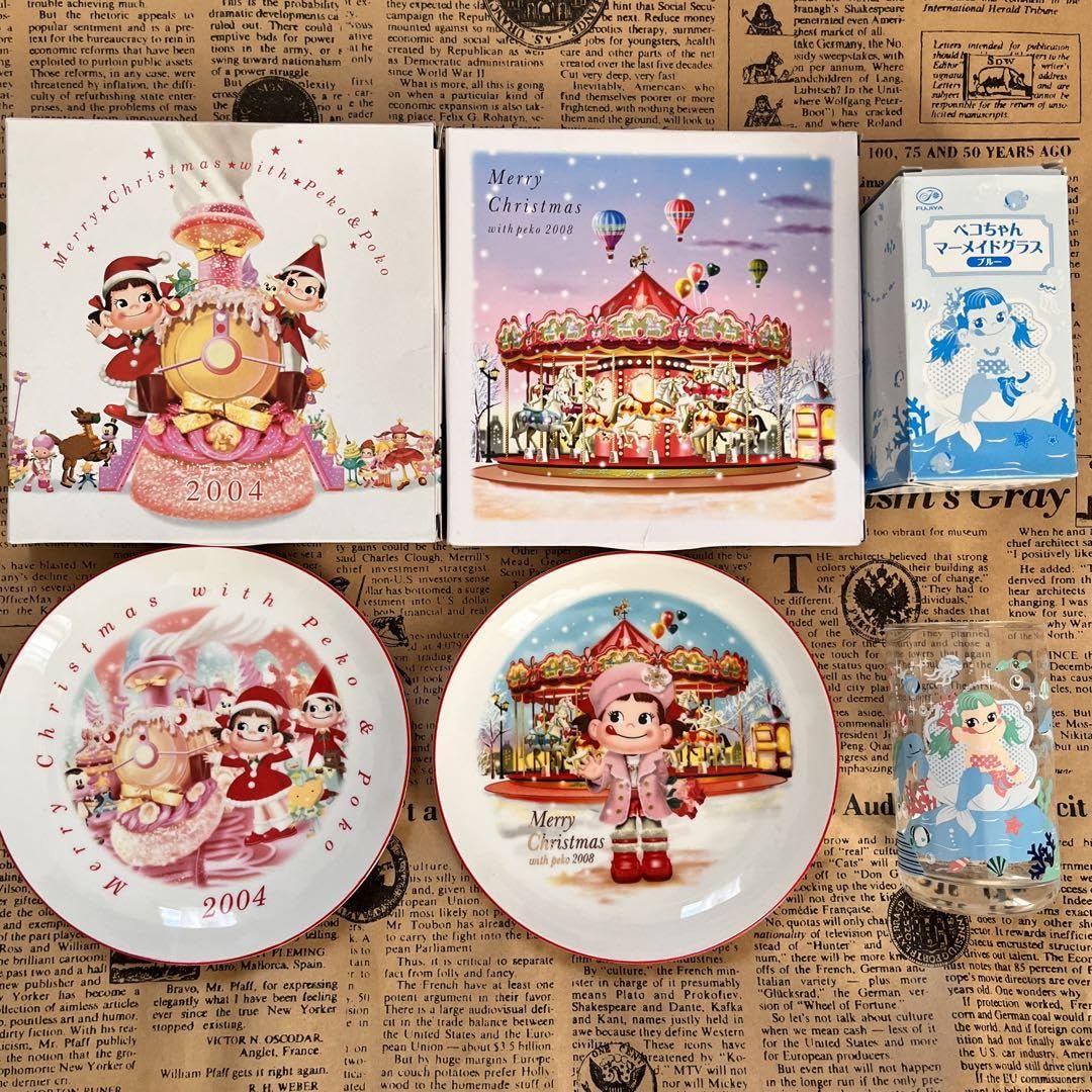 Amazon.co.jp: Fujiya Christmas Plate, Plate, Cup, 100th