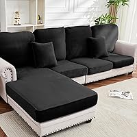 Vista 82 de Funda para Sofá de Terciopelo Elástico Funda de Cojín de Sofá 1 Pieza - Funda Elástica Lavable para Asiento o Respaldo, Fundas de Asiento para Sofás
