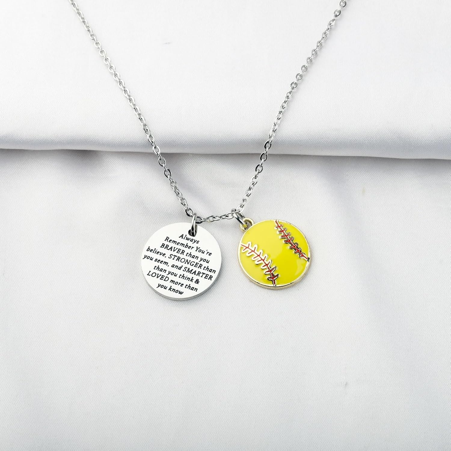 BNQL Softball Necklace for Girls Women Softball Lover Gifts Player Teams Gifts Sport Pendent Necklaces Jewelry Gift - Image 2