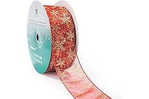 CT CRAFT LLC Holiday Ribbon Wired Edge for Festive Touches