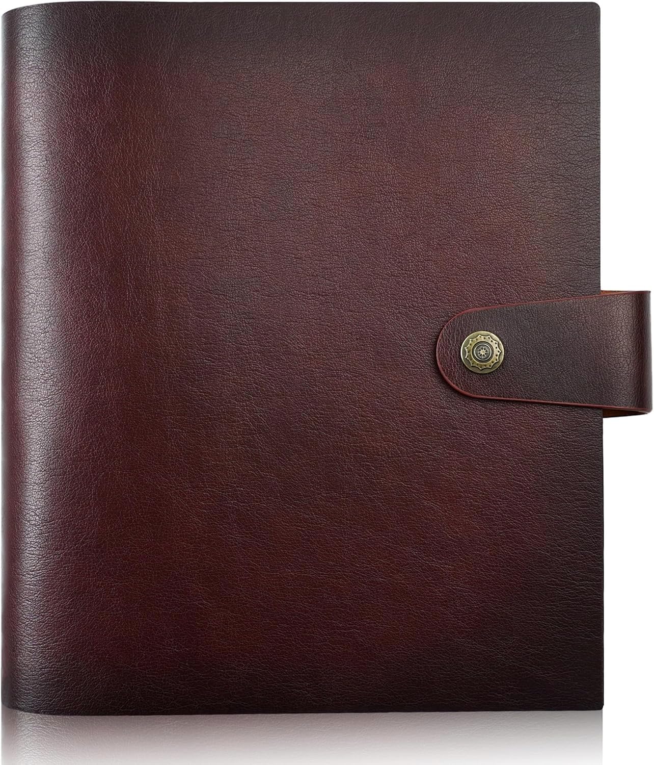 Genuine Leather Photo Album 300 Pockets, 4x6 for 300 Photos, with 40 Writing Paper, Bookshelf Scrapbook for Travel Family Wedding Kids Graduation Baby Pictures, Wine Brown