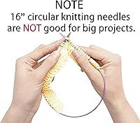 Vista 7 de Agujas de tejer circulares de 16 pulgadas, kit de metal redondo tamaño 13 10 8 6 2.5 0