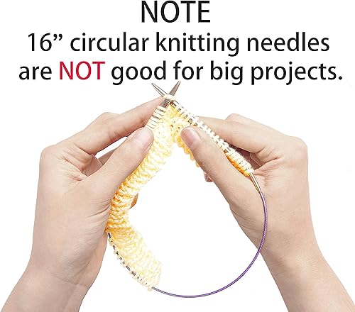 Miniatura 5 de Kit de agujas circulares de tejido de 16 pulgadas de tamaño 10