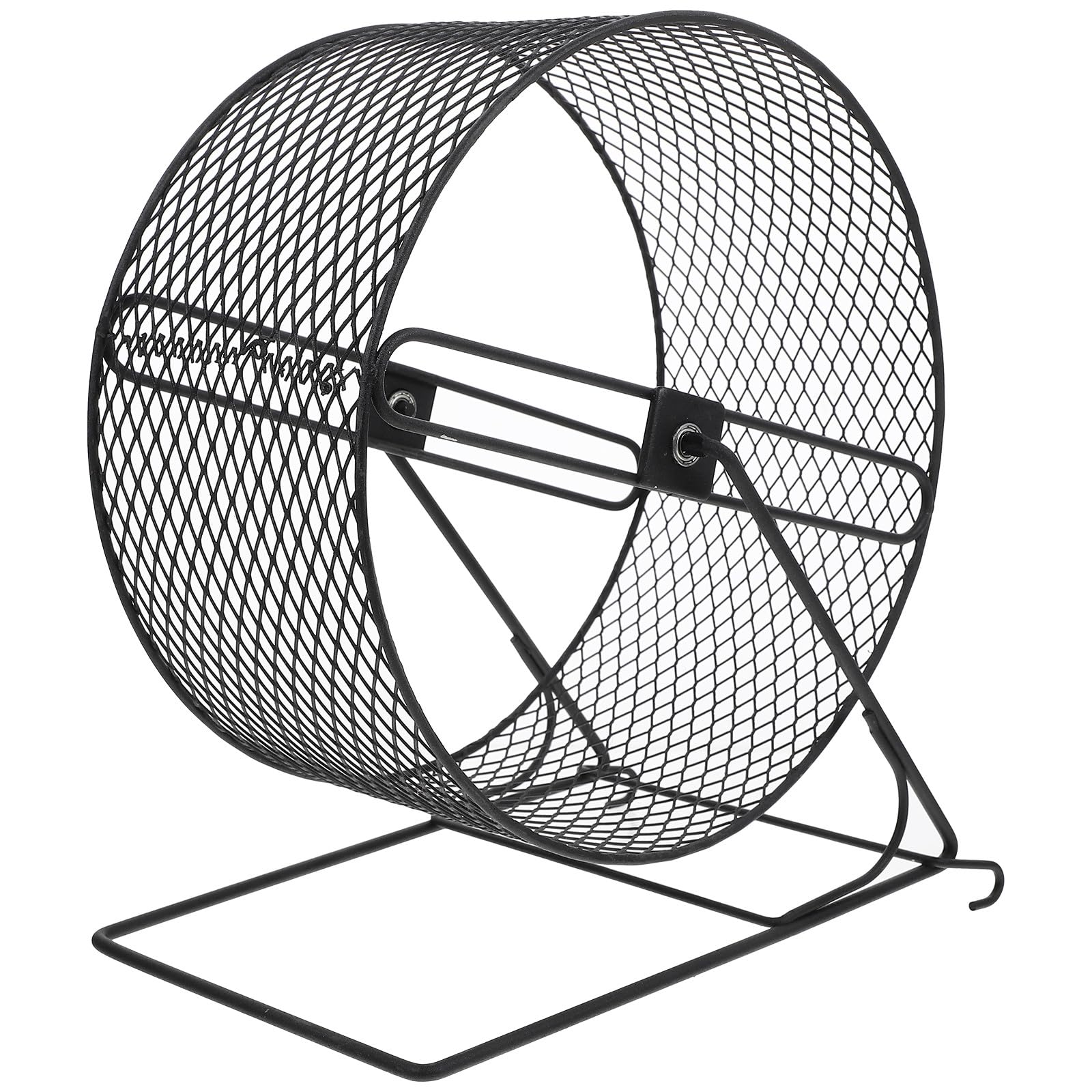 Ruota per Esercizio Criceto Riccio in Ferro Nera Silenziosa | Gioco da Corsa, Divertente per Movimento e Attività, Design Compatto per Piccoli Animali