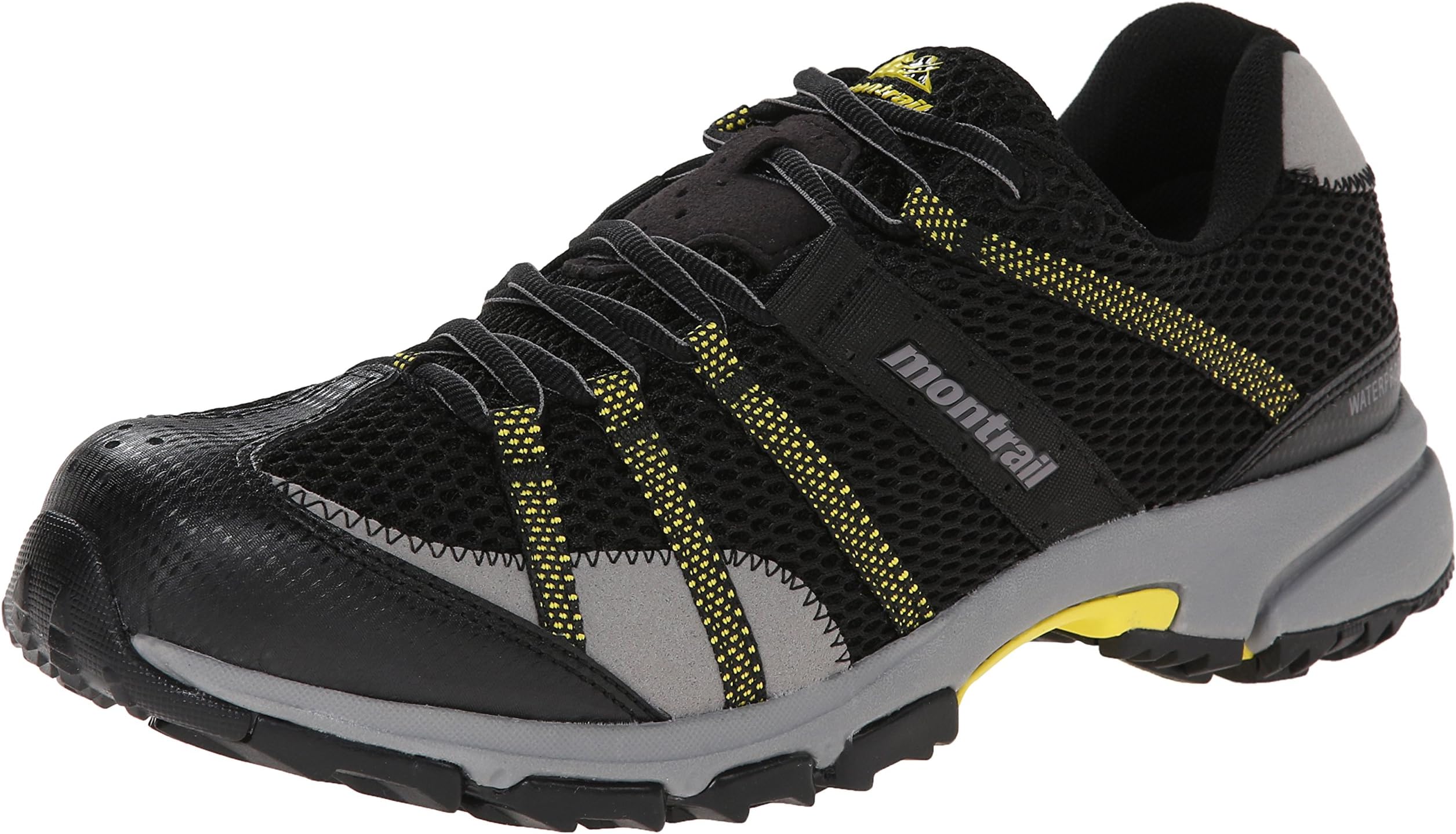 Mens Skinners Butte Waterproof Lightweight Waterproof Responsive Trail Running Shoe, Black/Yellow Curry, 7 M US