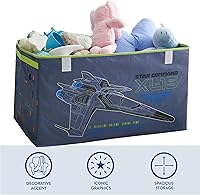 Vista 26 de Idea Nuova Cocomelon - Baúl plegable de almacenamiento de juguetes para niños, duradero con tapa