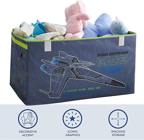 Miniatura 26 de Idea Nuova Cocomelon - Baúl plegable de almacenamiento de juguetes para niños, duradero con tapa Cocomelon,Batman Caballero Oscuro,Azul -