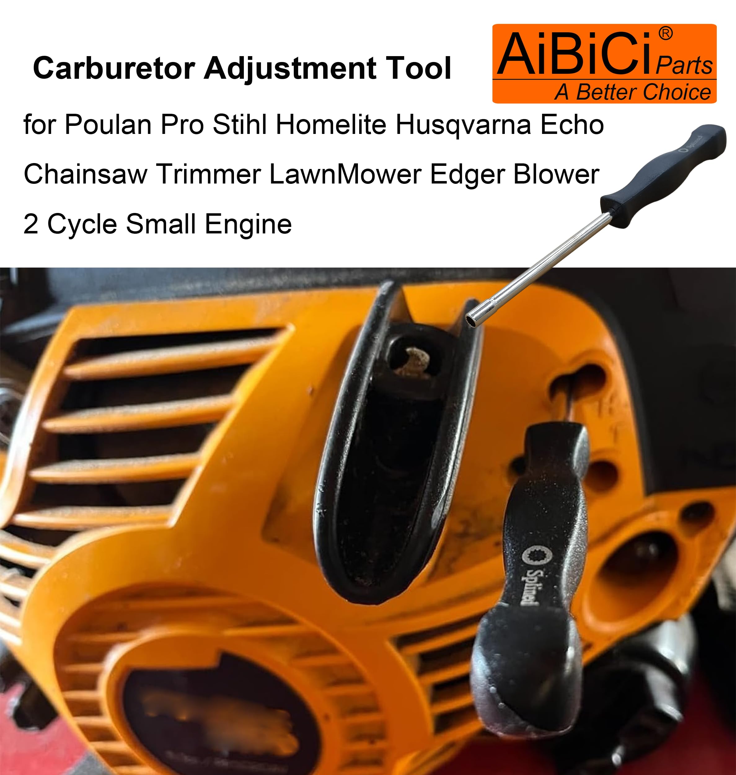 Herramienta de ajuste de carburador RPM tacómetro para Stihl Husqvarna Echo Poulan MTD Ryobi Homelite de 2 ciclos de motor pequeño para motosierra de Weed Eater