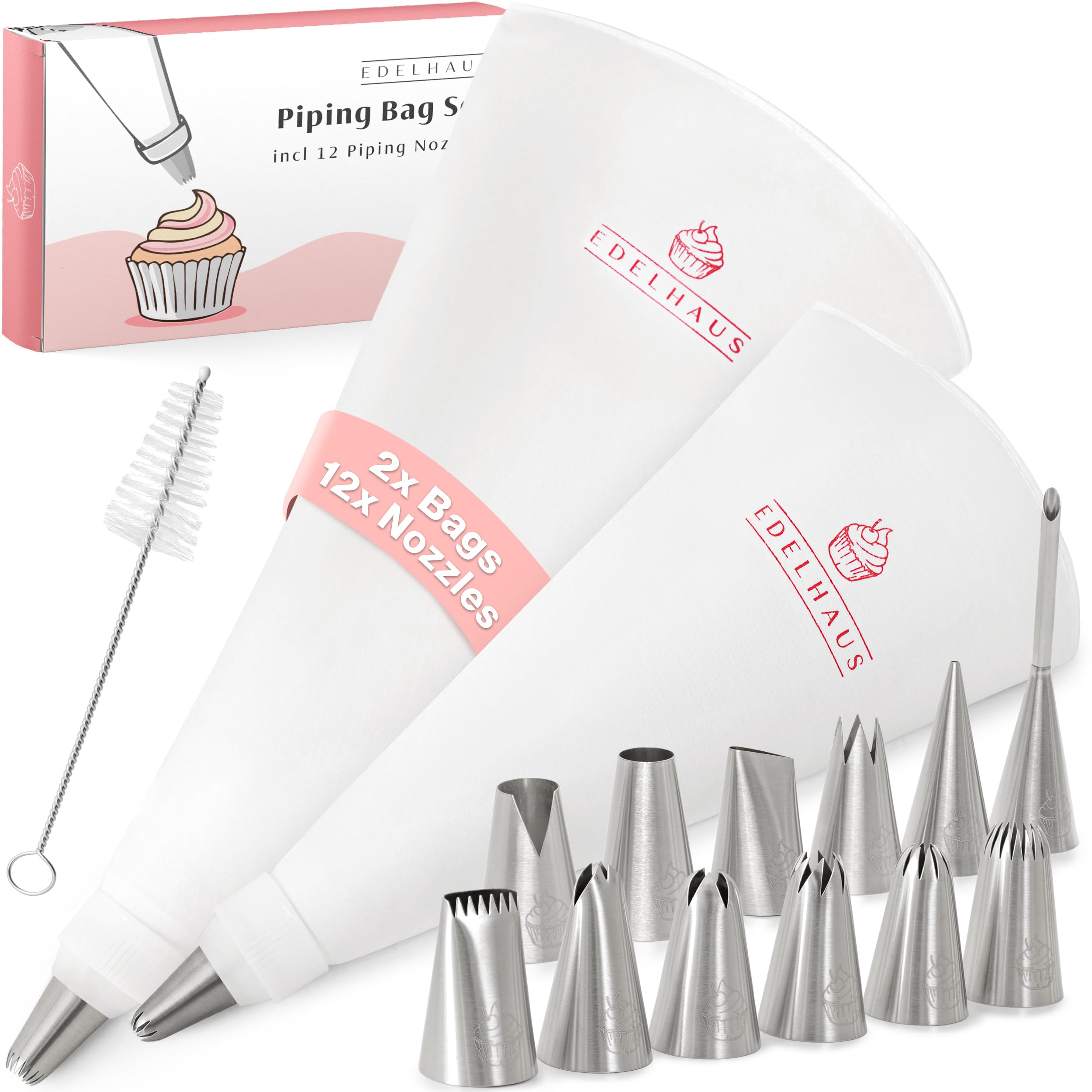 EDELHAUS Piping Bags and Tips Set