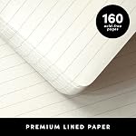 PAPERAGE Lined Journal Notebook, (Blush), 160 Pages, Medium 5.6 in x 8 in - 100 GSM Thick Paper – Hardcover Journaling Notebook for Work, School & Note Taking