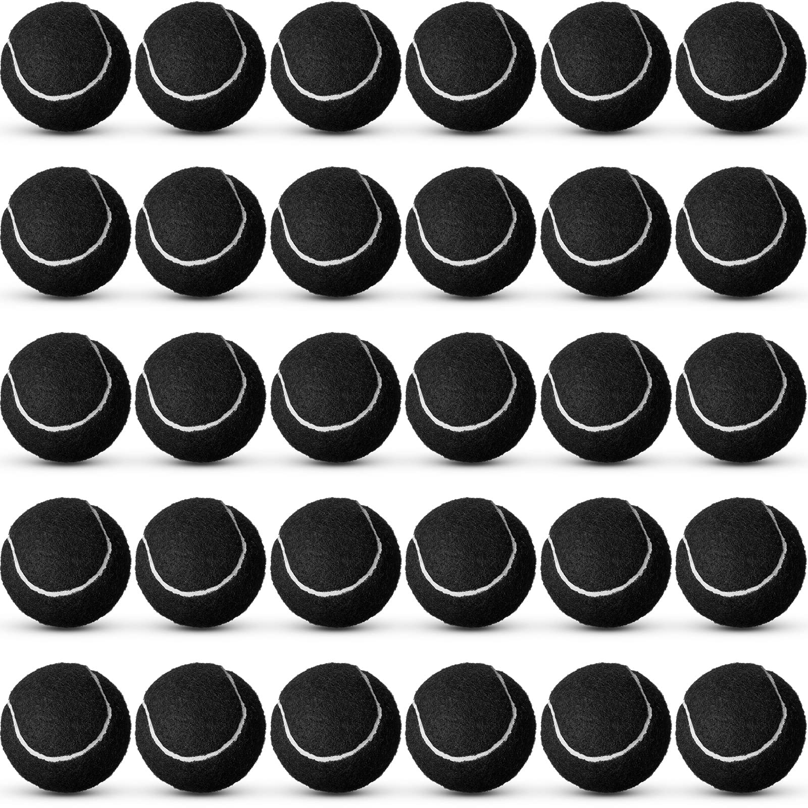 Vinsot 48 Pcs Standard Pressure Tennis Balls Bulk, Training Tennis Balls Practice Playing Balls for Player Beginner Youth Training Sports Ball, 2.5 Inch (Black)