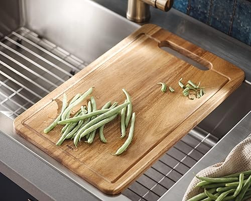 Miniatura 7 de Moen Luxe Chef GS181012BUX - Fregadero con estación de trabajo de acero inoxidable de calibre 18 de 33 x 22 pulgadas, incluye tabla de cortar,