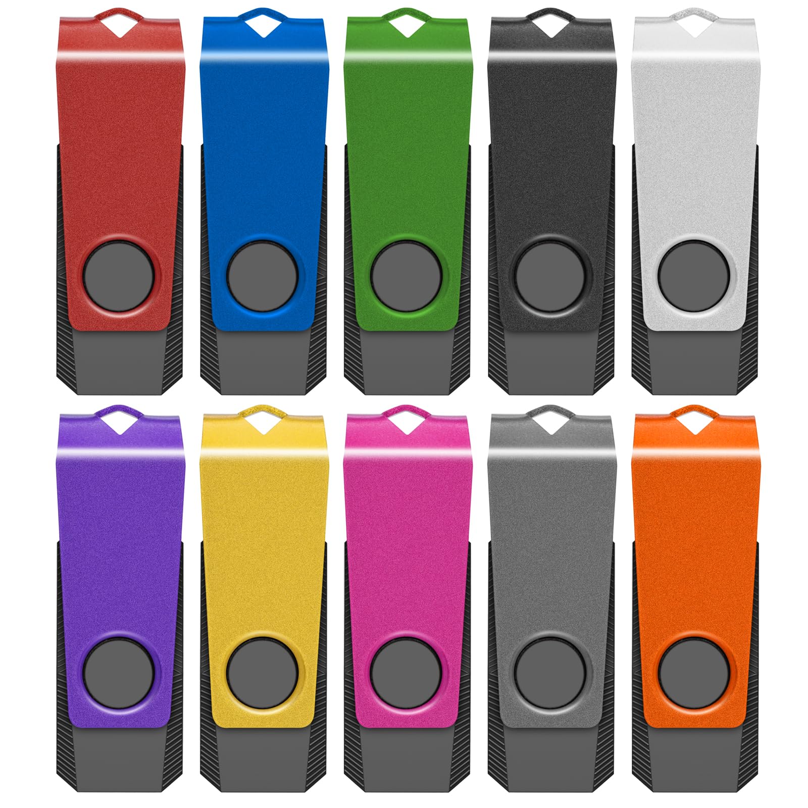 TEWENE Lot de 10 clés USB 3.0 de 8 Go, avec porte-clés et autocollant, pour ordinateur, voiture et TV