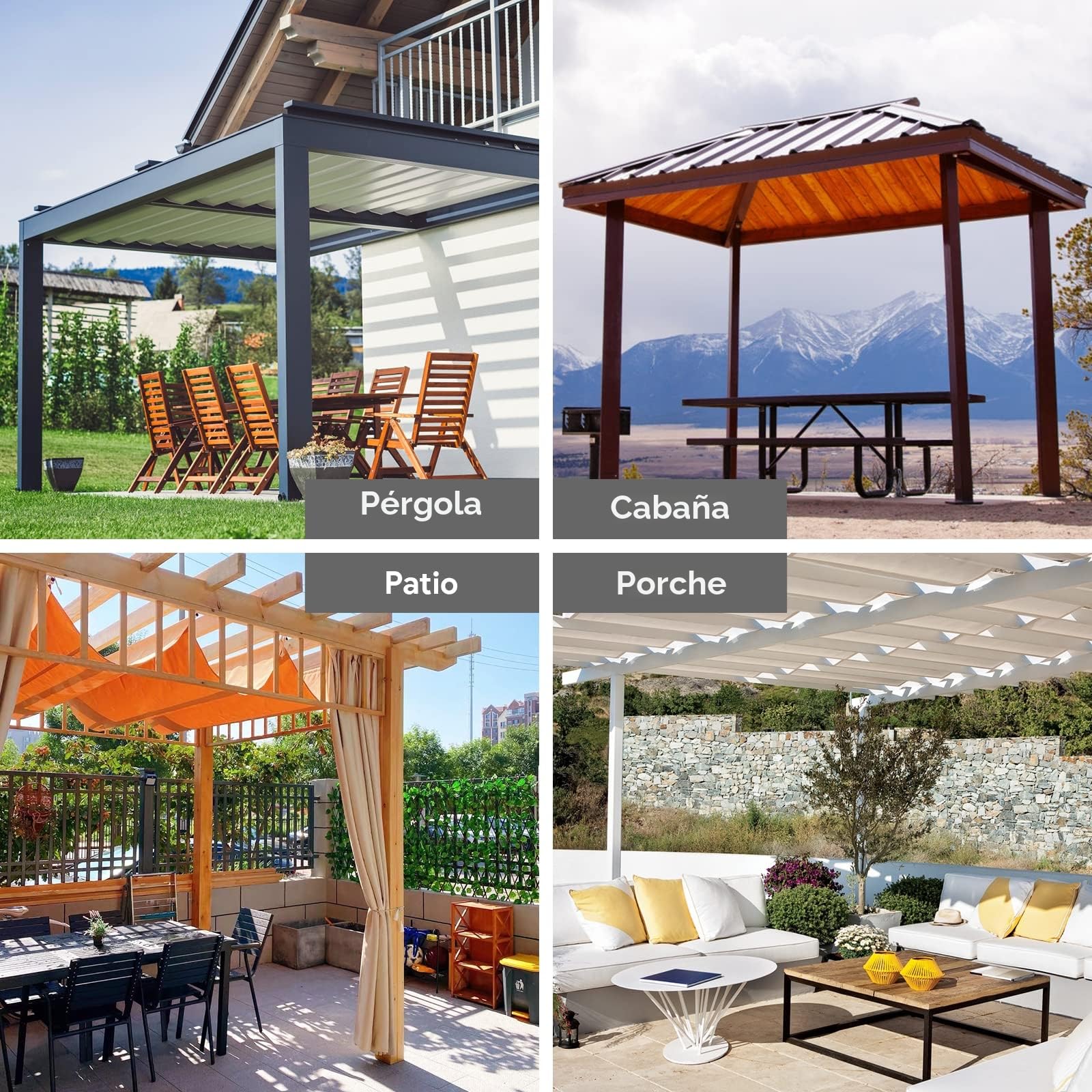 Cortina para Exteriores Impermeable con Anillos, Adecuada para Balcones, Pérgolas y Terrazas (132 * 245 cm, Beige)