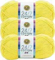 Vista 65 de Lion Brand Yarn 24/7 Cotton DK Yarn, Cameo